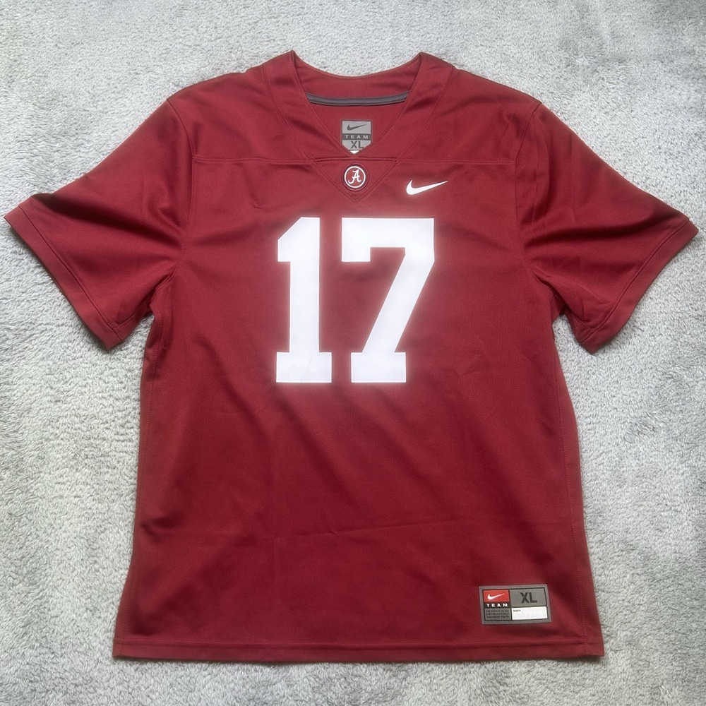 Nike Alabama‎ Crimson Tide Tyson #17 Jersey Boys XL Red Football NCAA BAMA YOUTH
